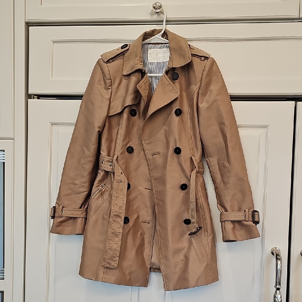 Stylish Tan Trench Coat